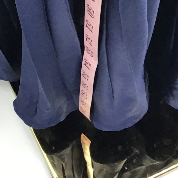 LULU'S XS Navy Blue Precious Sentiments Pleated Surplice Neck Maxi Dress NEW B29 - Picture 4 of 9